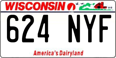 WI license plate 624NYF