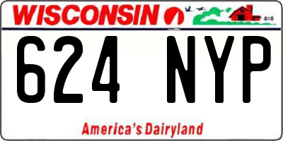 WI license plate 624NYP