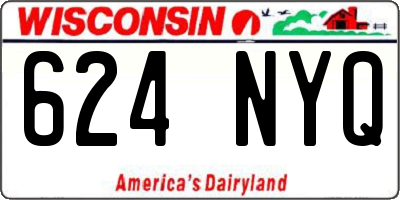 WI license plate 624NYQ