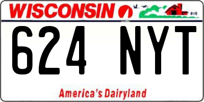 WI license plate 624NYT