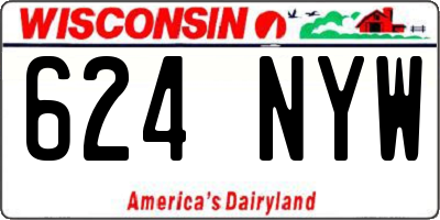 WI license plate 624NYW
