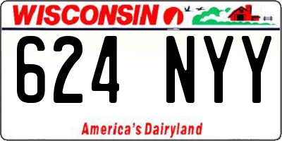 WI license plate 624NYY