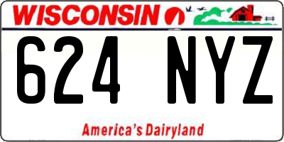 WI license plate 624NYZ