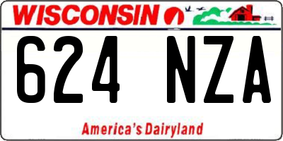 WI license plate 624NZA