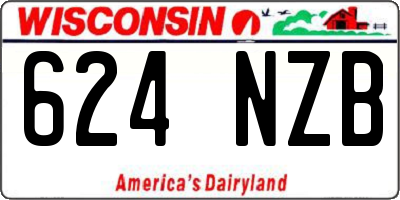 WI license plate 624NZB