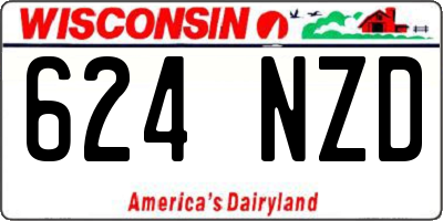 WI license plate 624NZD