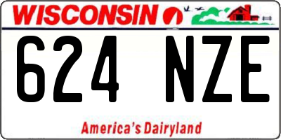 WI license plate 624NZE