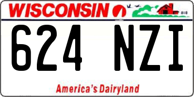 WI license plate 624NZI