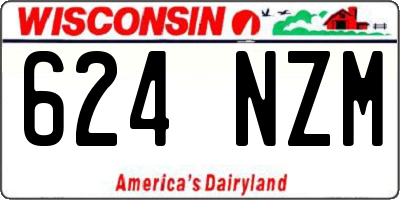 WI license plate 624NZM