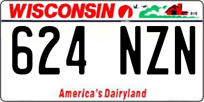 WI license plate 624NZN