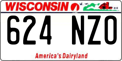 WI license plate 624NZO