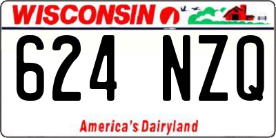 WI license plate 624NZQ
