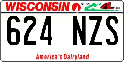 WI license plate 624NZS