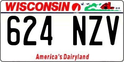 WI license plate 624NZV