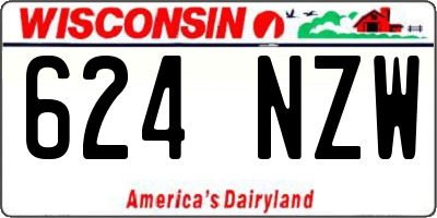 WI license plate 624NZW