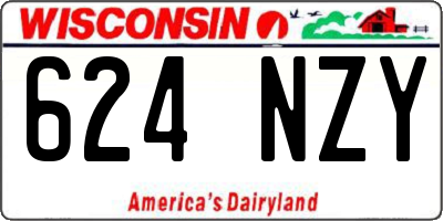 WI license plate 624NZY