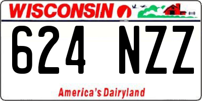 WI license plate 624NZZ