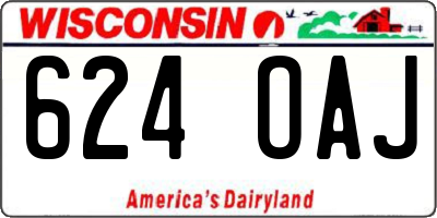 WI license plate 624OAJ