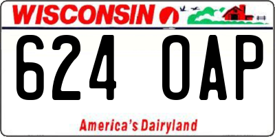 WI license plate 624OAP