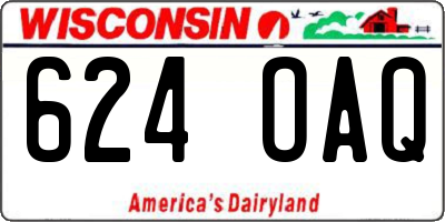 WI license plate 624OAQ