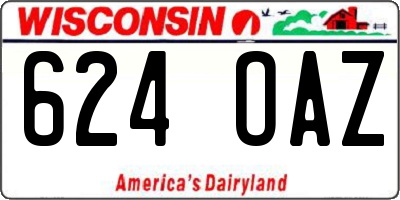 WI license plate 624OAZ
