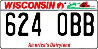 WI license plate 624OBB