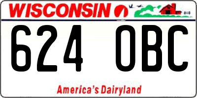WI license plate 624OBC