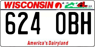 WI license plate 624OBH