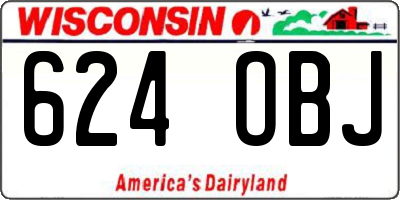 WI license plate 624OBJ