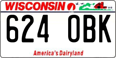 WI license plate 624OBK
