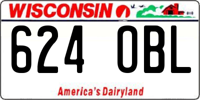 WI license plate 624OBL