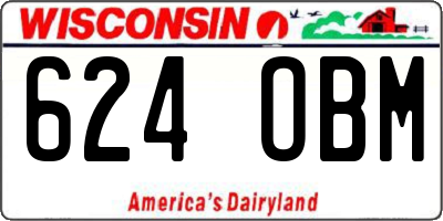 WI license plate 624OBM