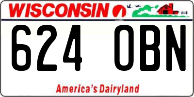 WI license plate 624OBN