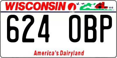 WI license plate 624OBP