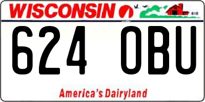 WI license plate 624OBU