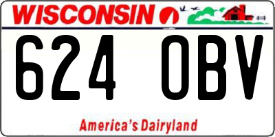 WI license plate 624OBV