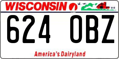 WI license plate 624OBZ