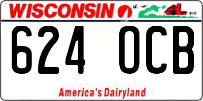 WI license plate 624OCB