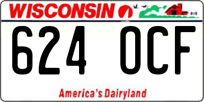 WI license plate 624OCF
