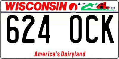 WI license plate 624OCK