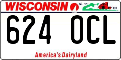 WI license plate 624OCL