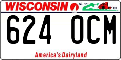 WI license plate 624OCM