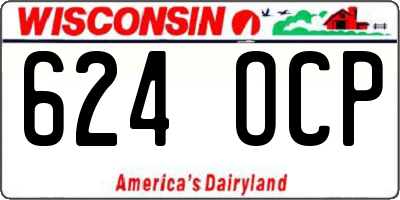 WI license plate 624OCP