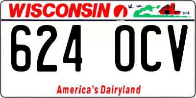 WI license plate 624OCV