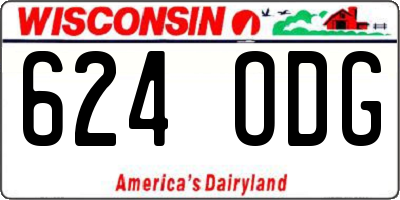 WI license plate 624ODG