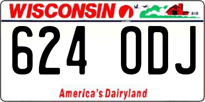 WI license plate 624ODJ