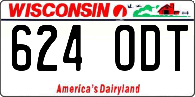 WI license plate 624ODT