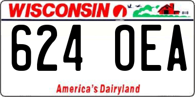 WI license plate 624OEA