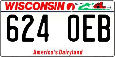 WI license plate 624OEB