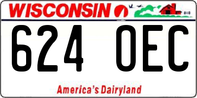 WI license plate 624OEC